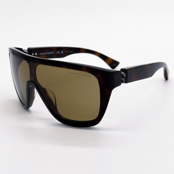 NEW ALEXANDER MCQUEEN AM0430S 005 UNISEX BROWN SUNGLASSES ALEXANDER MCQUEEN main image 6